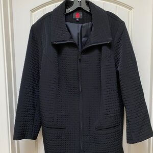 NORDSTROM JACKET Gallery Women 1X black quilted dressy or casual coat